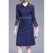 Women Embroidered Collar Neck Winter Styled Dress