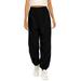 8. Niuer Womens Loose Yoga Pants Pockets Wide Leg Comfy Elastic Waist Baggy Straight Lounge Running Workout Tracksuit Pants Trousers Black XL