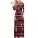 Women's Christmas Dress Xmas Christmas Print Party Ugly Christmas Long Maxi Dress