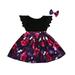 LA HIEBLA Newborn Kid Baby Girl Sister Matching Floral Jumpsuit Romper Dress Outfits Set