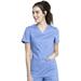 Cherokee Workwear Revolution Tech Scrubs Top for Women V-Neck WW741AB, XXS, Ciel Blue