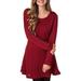 Women Sweater Dresses Tunic Long Sleeve Crewneck Knit Pullover Sweater