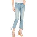 MICHAEL Michael Kors Womens Grommet Laced-Hem Skinny Jeans 2 Light Vintage Wash