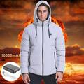 Winter Men's Electric Heated Waistcoat Washable Fashionable Heated Vest Jacket Fast Warm-Up Coat Jacket Efficient Warmth Polyester Fibers 3 Speed Heating (Power Supply Optional)