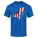 Shop4Ever Men's Distressed USA American Flag Eagle Graphic T-shirt