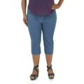 Women's Plus-Size Comfort No Gap Waistband Denim Capri