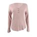 Hippie Rose Juniors' Henley Waffle Knit Top