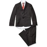 Geoffrey Beene Boy's ST1010 Modern Fit 5-Piece Notch Lapel Suit Set - Black - 2