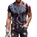 Niuer Mens American Flag Hipster T-Shirt Patriotic Vintage Shirts Independence Day 4th of July Short Sleeve Crewneck Tee Shirt