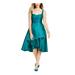 ADRIANNA PAPELL Womens Teal Sleeveless Sweetheart Neckline Midi Hi-Lo Evening Dress Size 10