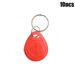 lzndeal 10Pcs Rfid Key Fobs Token Tags Em4100 Durable Waterproof Keychain Id Card Read New