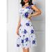 Junior Floral Pattern Halter Skirt Stylish Dress