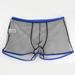 New Sexy Mesh See Through Men Boxers Shorts Breathable Transparent Spandex Solid Boxer Shorts Underwear Men Panties bokserki