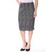 Calvin Klein Women's Jacquard Pencil Skirt (8, Black Multi)
