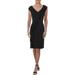 Lauren Ralph Lauren Womens Midge Ruffle Trim V Neck Cocktail Dress