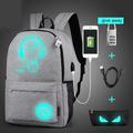 ENJOY Non-USB Charge Cool Boys School Backpack Luminous School Bag Music Boy Backpacks Gray