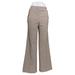 Lisa Rinna Collection Women's Pants Sz 2 High Waist Wide Leg Beige A308837