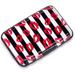 Mini RFID Aluminum Wallet Credit Cards Holder Business Card Case Metal ID Case for Men Women (Red lips)