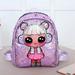 Mgaxyff Children Backpack,Laser Sequin Backpack Double Zipper Lovely Children Schoolbag With Cartoon Pattern