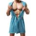 CVLIFE Mens Sexy Hooded Sleeveless Robes Bathrobes Mesh See-Through Lingerie Sleepwear Pajamas