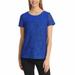 Calvin Klein Ladies' Stretch Textured Tee Relaxed Fit, Small - Atlas Blue - NEW