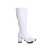 Women's 3 inch Wide Width White GoGo Boot Halloween Costume Accessory