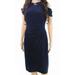 Lauren By Ralph Lauren NEW Blue Navy Women's 2 Beaded Sheath Dress