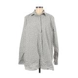 Pre-Owned Lands' End Women's Size 8 Tall Long Sleeve Button-Down Shirt