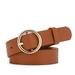 Women Belt Classic Solid Genuine Leather Waistband Wide Belt Strap Belts