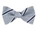 Men's Gray and Silver Silk Self Tie Bowtie Tie Yourself Bow Ties