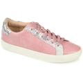 Brinley Co. Womens Comfort Foamâ„¢ Wide Two-Tone Lace-Up Sneakers