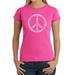 LA Pop Art Women's Word Art T-Shirt - THE WORD PEACE IN 77 LANGUAGES