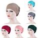 Yesbay Women Small Solid Color Soft Knotted Night Sleep Beanie Bonnet Chemo Hat Cover,Beanie Lake Blue