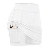 Women Golf Mini Skirts Tennis Running Workout Skort Stretch Yoga Shorts Sexy Tummy Control Pocket High Waist Compression Skirts Pants