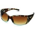 tifosi women's lust sport sunglasses, blue tortoise frame/brown gradient lens, one size (blue tortoise)