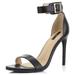 DailyShoes Stilettos Heels High Sandals Buckled Ankle Strap Open Toe Heel Breathable Shoes Casual Fashion Summer for Women Black,pu,9