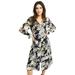 ellos Women's Plus Size Side-Smock Dress