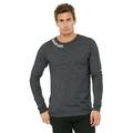 Daxton Premium Maryland Men Long Sleeves T Shirt Ultra Soft Medium Weight Cotton, Hth Charcoal Tee White Letters Large