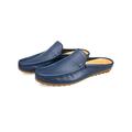 LUXUR Mens Loafers Slippers Leather Indoor Flats Slippers Home Shoes Comfort Slippers