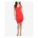 RACHEL ROY Womens Red Ruched Racerback Sleeveless Scoop Neck Midi Dress Size XS