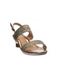 Nora1 Girls Rhinestone Crystal Sandal - Childrens Open Toe Glass Heel Dress Shoe