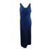 Alex Evenings Women's Cowl-Back Glitter Gown (12, Bright Navy)