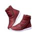 Ladies Zip Up Boots Flat Martin Boots Fashion Retro color style Shoes