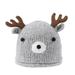 Winnereco Fashion Kids Boys Girls Cartoon Deer Hat Children Knitted Beanie Cap (Grey)