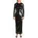 French Connection Womens Ebba Sequined Split Side Maxi Dress