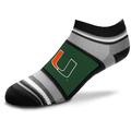 Miami Hurricanes For Bare Feet Youth Marquis Addition Ankle Socks