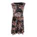 Connected Women's Petite Printed Lace Dress (4P, Blush)