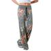 Bseka Women'S High Waist Printed Wide Yoga Leg Pants Comfortable Stretch Casual Loose Pajamas Floral Lace Drawstring Pants Beach Pants