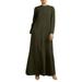 ZANZEA Women Full Sleeve Casual Loose Maxi Dress Robes Vintage Long Dresses