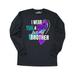 Inktastic Suicide Prevention I Wear Teal and Purple for My Brother Adult Long Sleeve T-Shirt Male